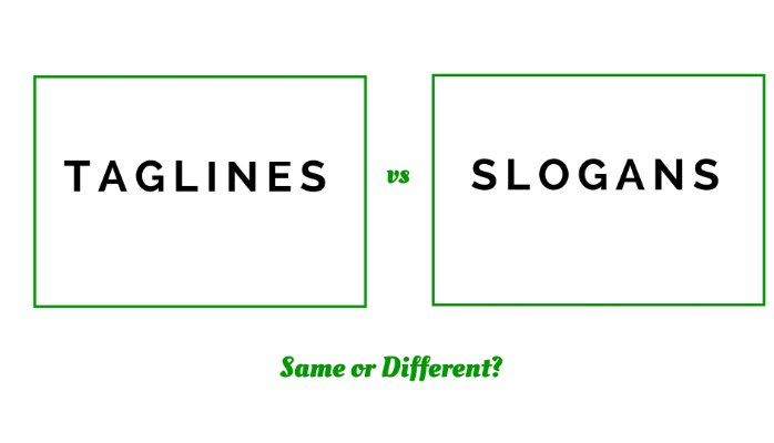 tagline vs slogans